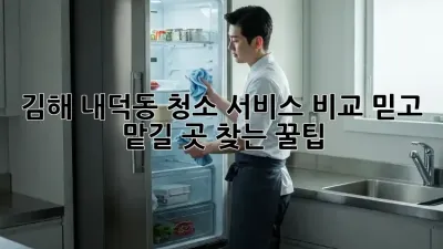김해 내덕동 청소 서비스 비교🧹✨ 믿고 맡길 곳 찾는 꿀팁!